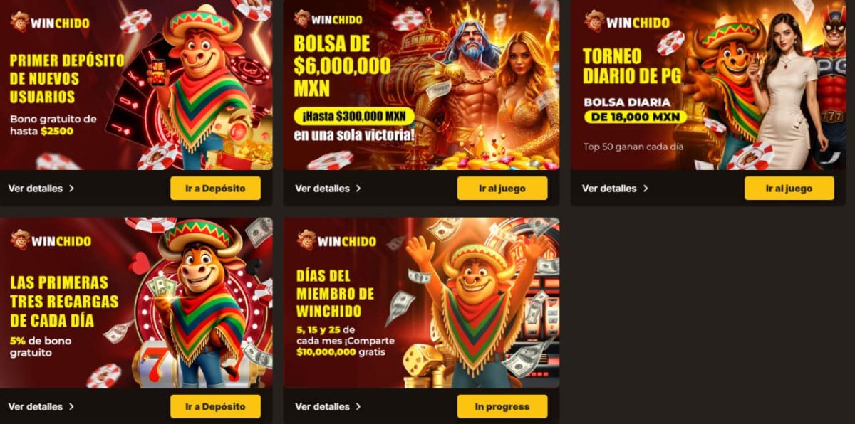 Bonos y Promociones Disponibles en Winchido para México image 1