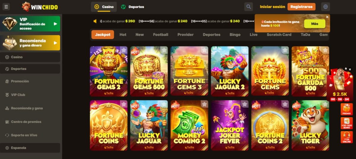 Winchido Casino en México image 1
